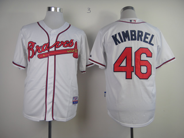 Men Atlanta Braves #46 Kimbrel White MLB Jerseys->atlanta braves->MLB Jersey